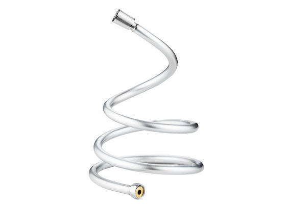 Leyou srebrny wąż prysznicowy z PVC, 150 cm wysokociśnieniowy wąż prysznicowy 1/2 złącza